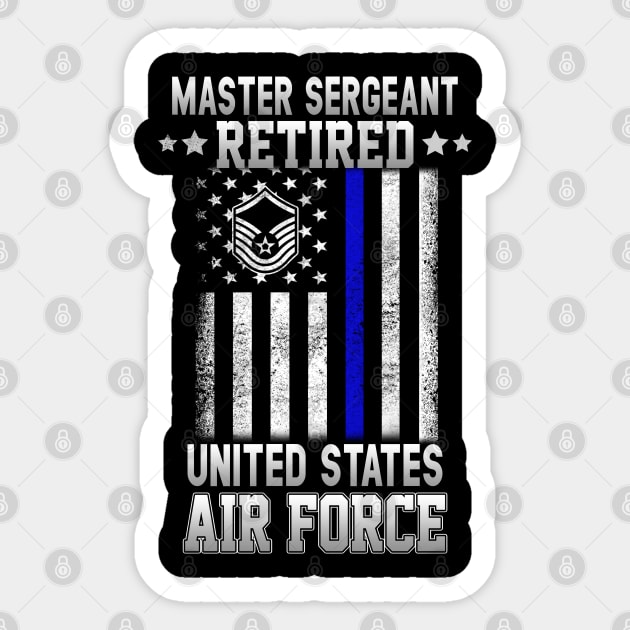 Master Sergeant Retired Air Force Military Retirement Sticker by Otis Patrick